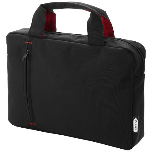 Porte-document personnalisable plastique recyclé Detroit Rouge / Noir